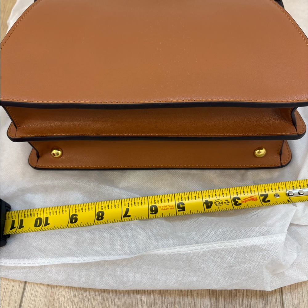 TIFFANY & FRED PARIS NWT Top-Handle with crossbody strap in Cognac Brown - Picture 7 of 8